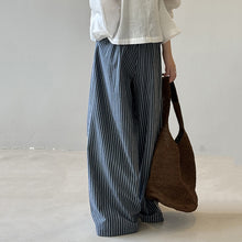 Load image into Gallery viewer, Striped Straight High Waist Loose Wide Leg Pants
