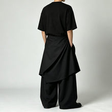 Load image into Gallery viewer, Japanese Loose High-waist Asymmetric Apron Layered Skirt-pants
