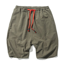 Load image into Gallery viewer, Cotton and Linen Loose Elastic Waist Shorts
