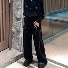 Load image into Gallery viewer, Heavy Metal Rivet Straight Scimitar Wide-leg Pants
