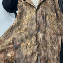 Load image into Gallery viewer, Distressed Wrinkled Printed Long-Sleeve Shirt
