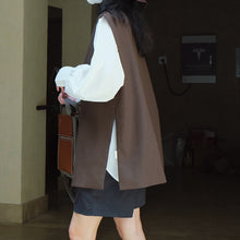 Load image into Gallery viewer, V-neck Oblique Button Loose Suit Vest
