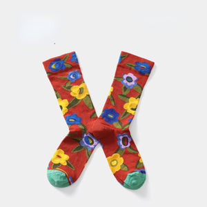 Casual Jacquard Graffiti Socks