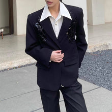 Load image into Gallery viewer, Sequined 3D Embroidered Suit Jacket
