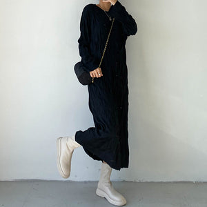 Round Neck A-line Loose Long Skirt