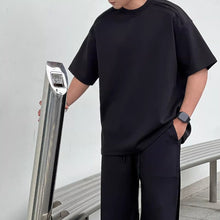 Load image into Gallery viewer, Crew Neck Loose Fit Solid Color T-shirt
