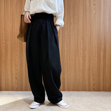 Load image into Gallery viewer, High Waist Pleated Suit Loose Wide Leg Pants
