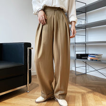 Load image into Gallery viewer, High Waist Pleated Suit Loose Wide Leg Pants
