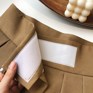 High Waist Pleated Suit Loose Wide Leg Pants