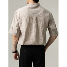 Load image into Gallery viewer, Loose Stand Collar Embroidered Shirt
