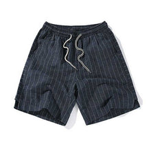 Load image into Gallery viewer, Retro Linen Striped Shorts
