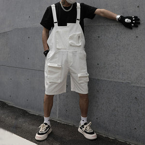 Summer Retro Multi-pocket Overalls