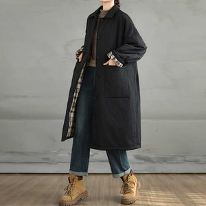 Mid-length Loose Pocket Coat