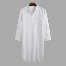 Load image into Gallery viewer, Button Solid Arabian Nightgown Shirt
