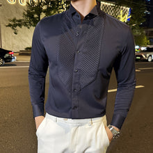 Load image into Gallery viewer, French Wing Collar Slim Fit Dress Shirt
