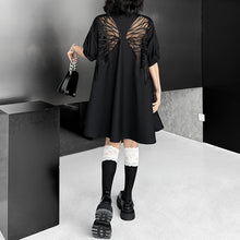 Load image into Gallery viewer, Loose Backless Embroidered Butterfly Shirt Dress
