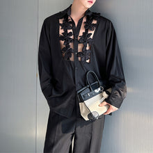 Load image into Gallery viewer, Spliced Flower Hollow Casual Shirt
