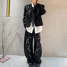Load image into Gallery viewer, Beaded Shoulder Pad Suit Jacket
