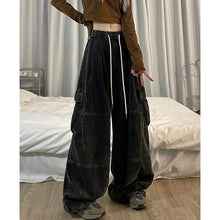 Load image into Gallery viewer, Vintage Corduroy Cargo Wide-leg Pants
