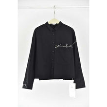 Load image into Gallery viewer, Women's Line Embroidered Collared Shirt
