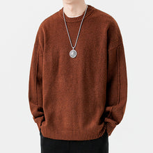 Load image into Gallery viewer, Japanese Lazy Loose Crew Neck Sweater
