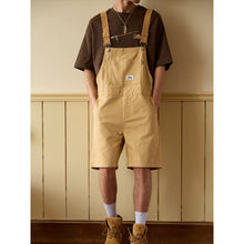Load image into Gallery viewer, Retro Cargo Overalls Shorts
