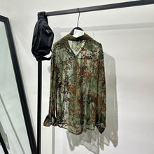 Load image into Gallery viewer, Floral Mesh Lapel Shirt
