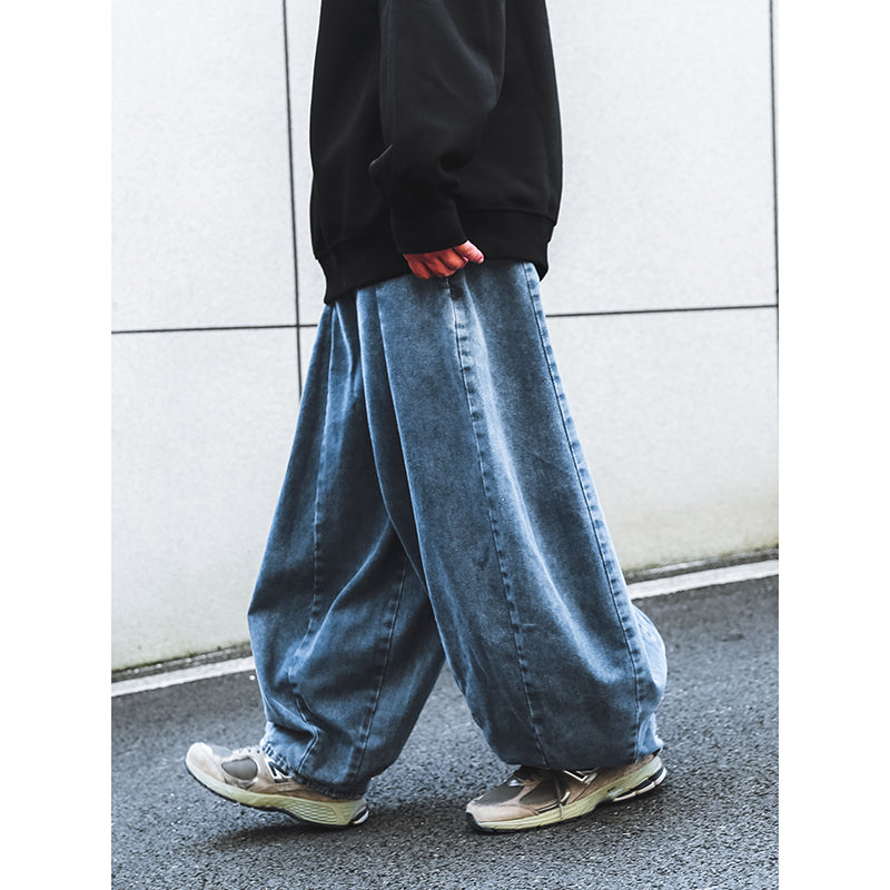 Japanese Retro Wide-leg Loose Denim Harem Pants