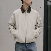 Load image into Gallery viewer, Retro Corduroy Collar Patchwork Loose Jacket
