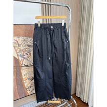 Load image into Gallery viewer, Elastic Drawstring Waist Loose Wide-leg Straight Cargo Pants
