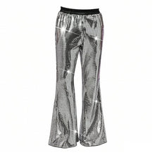Load image into Gallery viewer, Elastic-waist Sequined Wide Leg Pants Stage Performance Party Trousers

