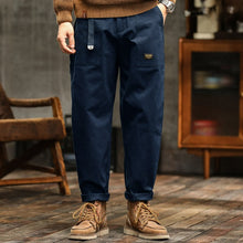 Load image into Gallery viewer, American Retro Patchwork Straight-leg Cargo Pants
