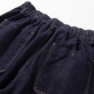 Scimitar-cut Denim Carrot Pants