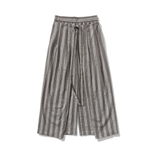 Load image into Gallery viewer, Vintage Striped Linen Thin Loose Wide Leg Culottes
