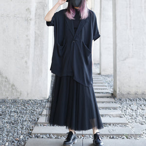 Japanese Loose Thin Chiffon Suit Cardigan