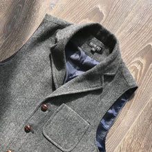 Load image into Gallery viewer, Vintage Multi-Pocket Herringbone Wool Vest
