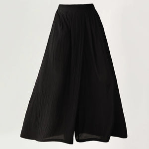 Elastic Waist Casual Wide-leg Culottes