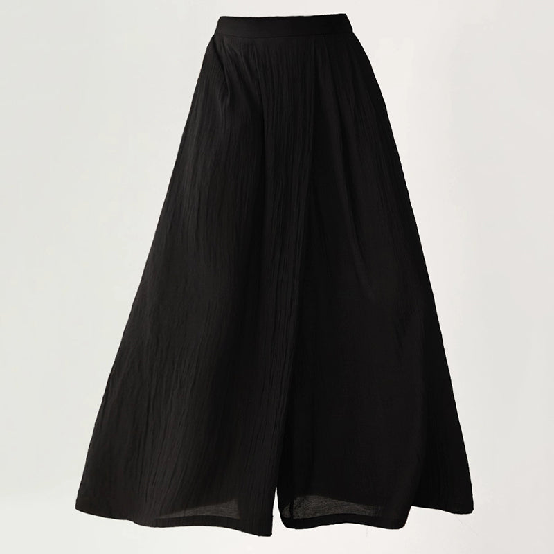 Elastic Waist Casual Wide-leg Culottes