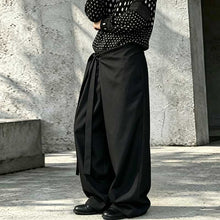 Load image into Gallery viewer, Lace-up A-line Straight Leg Thickened Loose Casual Pants
