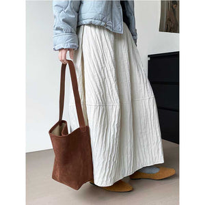 High-waisted Flower Bud Lantern Skirt