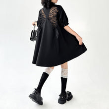 Load image into Gallery viewer, Loose Backless Embroidered Butterfly Shirt Dress
