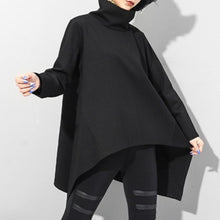 Load image into Gallery viewer, Women's Mid-length Turtleneck Swallowtail Hem Shirt
