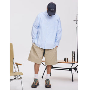Japanese Striped Lapel Pocket Shirt