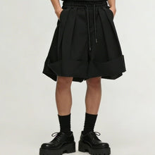 Load image into Gallery viewer, Japanese Style Casual Drawstring Pleated Cargo Shorts
