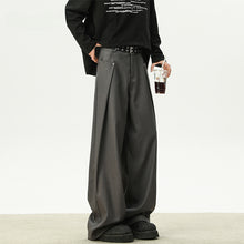 Load image into Gallery viewer, Pleated Wide-leg Deconstructed Loose Drape Trousers
