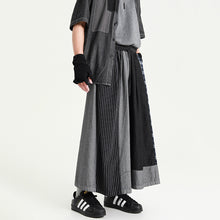Load image into Gallery viewer, Retro Denim Patchwork Casual Distressed Drape Culottes
