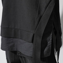 Load image into Gallery viewer, Faux Two-piece Ribbon Casual Loose Shirt
