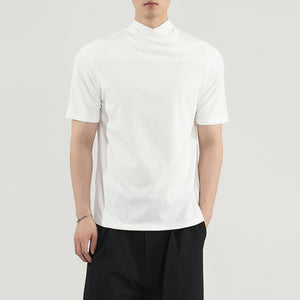 Straight Shoulder Jumpsuit Collar Knitted Slim Fit T-shirt