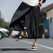 Load image into Gallery viewer, Fake Two-piece Thin Strappy Loose Pleated Pants

