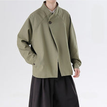 Load image into Gallery viewer, Cotton and Linen Loose Casual Stand Collar Jacket

